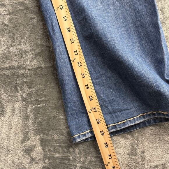 VTG Laguna Beach Jeans Men 40 Y2K Wide Leg White Stitch Streetwear Skull Blue - Picture 8 of 11